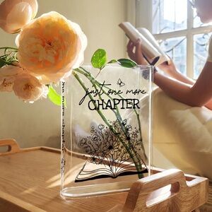 Biblio Bloom “Just One More Chapter” Acrylic Book Vase